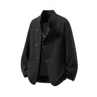 zomuros Classic Mandarin Collar Blazer