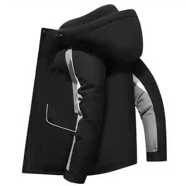 FORHUG Geometric Colorblock Down Jacket