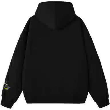 阿凡迪 【重磅华棉】美式嘻哈街头基础款可爱卡通滑板像素风潮牌字母高街简约高级感校园日常通勤百搭无性别开衫拉链连帽卫衣 男女同款