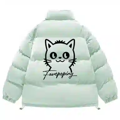 FAVEPOP Retro Cat Logo Jacket