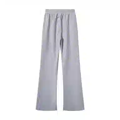 【万针刺绣立体花卉浮雕】布客行 显高显瘦微喇卫裤美式高街简约文艺风弹力松紧腰抽绳直筒阔腿弯刀垂感百搭针织运动长裤休闲裤 男女同款