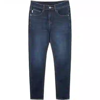 才子 男装撞色刺绣直筒牛仔裤 男款