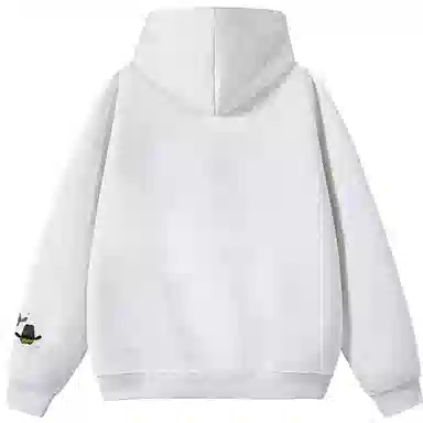 阿凡迪 【重磅华棉】美式嘻哈街头基础款可爱卡通滑板像素风潮牌字母高街简约高级感校园日常通勤百搭无性别开衫拉链连帽卫衣 男女同款