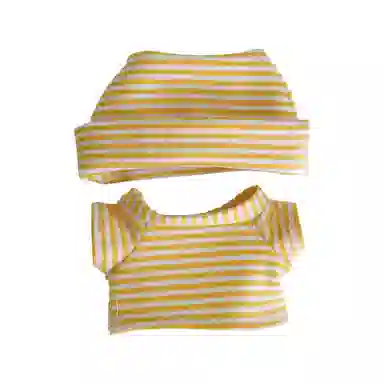 图米鱼 适配于四代 迷你 条纹短袖开口帽 娃衣着替