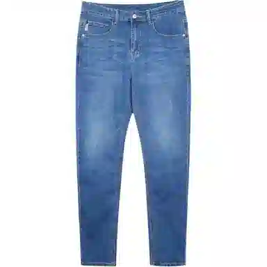 才子 男装撞色刺绣直筒牛仔裤 男款