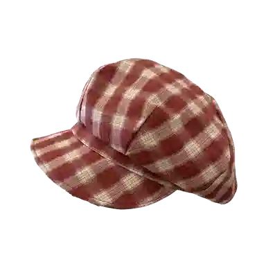 杨同学 日系文艺复古格纹画家 涤纶 贝雷帽 女款 红白/蓝白/黑白