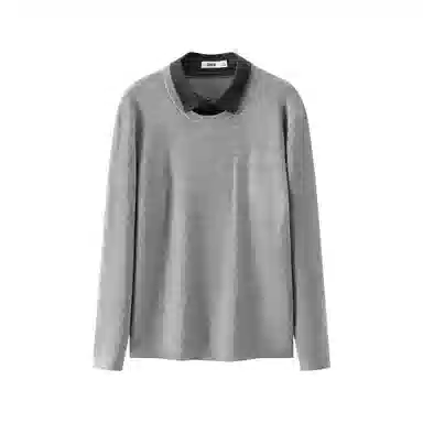 森马 假两件衬衫领毛衫 男款