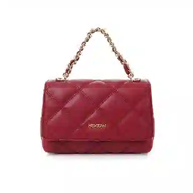 稻草人 百搭小香风菱格链条小方包时尚高级感通勤简约实用气质 牛皮 手提包 常规 女款 多色