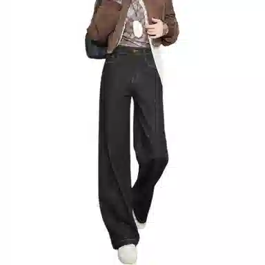 法文箱子 高级感小个子遮肉牛仔裤 女款