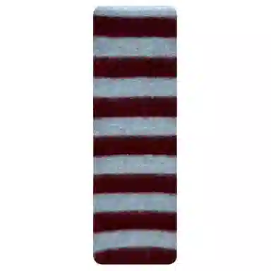 山一丸 原创小众拉绒条纹针织围柔软搭配撞色 涤纶 绒线围巾 男女同款情侣款