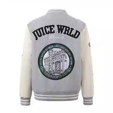 Juice Wrld FW25 Chicago Water Tower Embroidered Logo Baseball Jacket