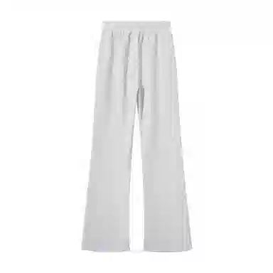 【万针刺绣立体花卉浮雕】布客行 显高显瘦微喇卫裤美式高街简约文艺风弹力松紧腰抽绳直筒阔腿弯刀垂感百搭针织运动长裤休闲裤 男女同款