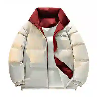 PAUL COSTELLOE Logo Colorblock Down Jacket