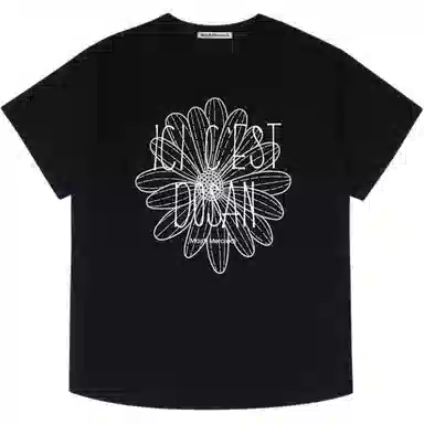 MARDI MERCREDI TSHIRT FLOWERMARDI DOSAN EXCLUSIVE_BLACK GREY T