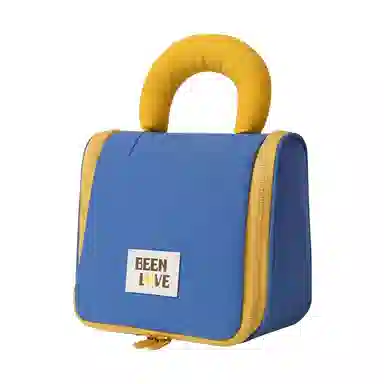 悦语美妆包 便携收纳防尘 高颜值化妆包大容量手提化妆品包旅行棉花糖色洗漱包