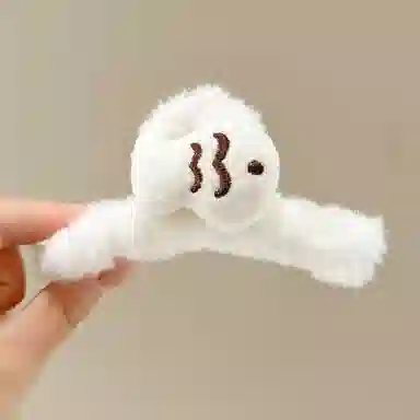 希铃 可爱毛绒 聚酯纤维 发夹 女款