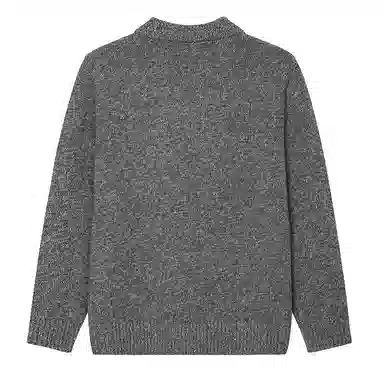 SKARO Heavy Wool Seagull Collar Knit Polo Sweater