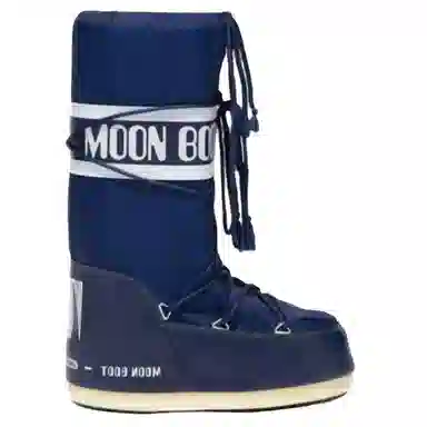 Moon Boot Lace-Up Mid Snow Boots Blue