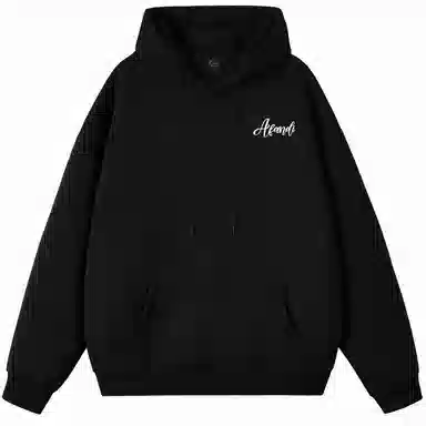 阿凡迪 重磅华棉美式学院风高街潮牌字母前名高级感设计卡通动漫萌趣猫咪背面创意印花潮流简约个性穿搭通勤无性别宽松连帽卫衣 男女同款