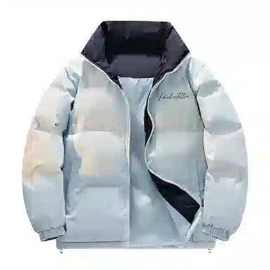 PAUL COSTELLOE Logo Colorblock Down Jacket