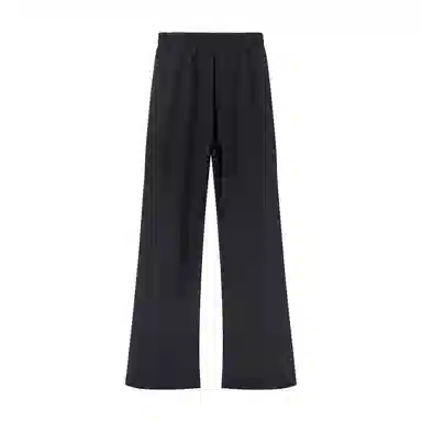 【万针刺绣立体花卉浮雕】布客行 显高显瘦微喇卫裤美式高街简约文艺风弹力松紧腰抽绳直筒阔腿弯刀垂感百搭针织运动长裤休闲裤 男女同款