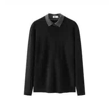 森马 假两件衬衫领毛衫 男款