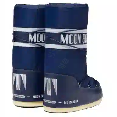 Moon Boot Lace-Up Mid Snow Boots Blue