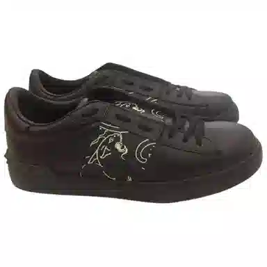 Valentino Tiger Print Low Sneakers Black