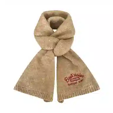 DAISY BEAUTY Embroidered Knit Scarf