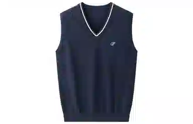 东鲸岁时记 开学季学院风日常休闲复古秋季保暖纯色刺绣外套温暖时尚设计感毕业季马甲 男款