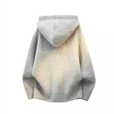 欧迪芬 多风格纯色连帽套头慵懒柔软亲肤长袖上衣毛衣 男女同款