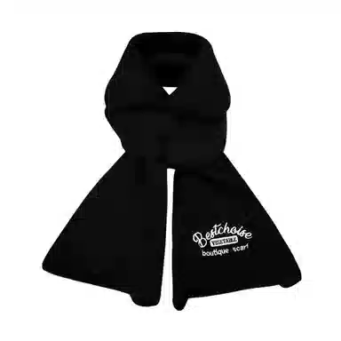 DAISY BEAUTY Embroidered Knit Scarf