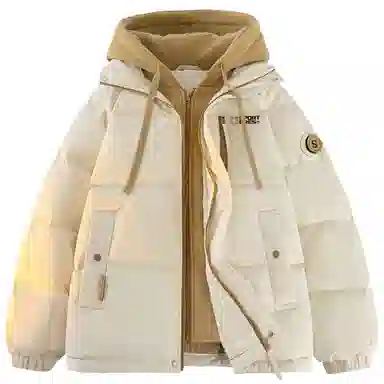 PRESSURE Basic Retro Hooded Puffer Jacket