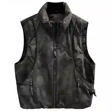 太空冷调肌理感鸭绒工装宽松保暖背心  羽绒马甲  男款