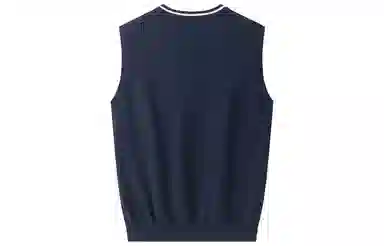 东鲸岁时记 开学季学院风日常休闲复古秋季保暖纯色刺绣外套温暖时尚设计感毕业季马甲 男款