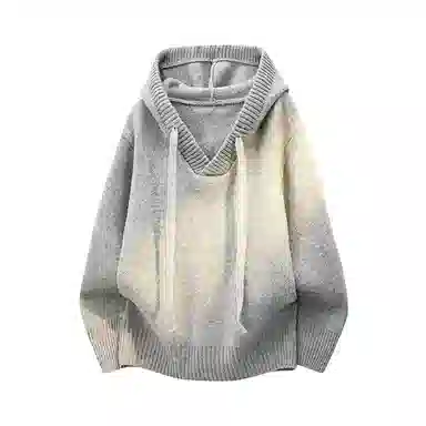 欧迪芬 多风格纯色连帽套头慵懒柔软亲肤长袖上衣毛衣 男女同款