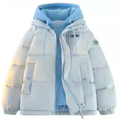 PRESSURE Basic Retro Hooded Puffer Jacket