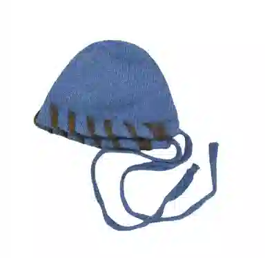 艾佳微 锁边拼色冷帽可爱针织护耳防风保暖慵懒风 腈纶 绒线帽 男女同款情侣款