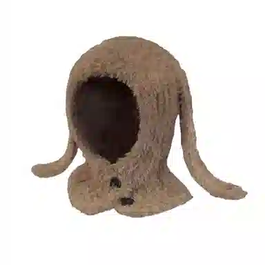 北极绒 可爱兔子耳朵毛绒韩版针织百搭护耳套头帽 聚酯纤维 绒线帽 男女同款情侣款