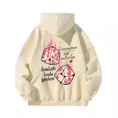 吉姆沃克卫衣 韩版潮流骰子印花连帽