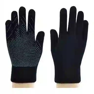 艾佳微 【保暖必备】触屏男士加绒加厚防滑保暖韩版大学生通用 毛线 绒线手套 男女同款情侣款