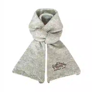 DAISY BEAUTY Embroidered Knit Scarf