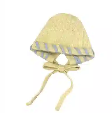 艾佳微 锁边拼色冷帽可爱针织护耳防风保暖慵懒风 腈纶 绒线帽 男女同款情侣款