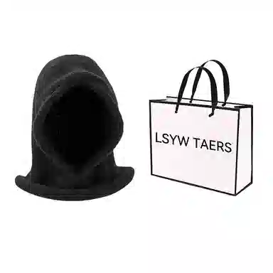 北极绒 秋冬季巴拉克拉法帽大头围百搭保暖围脖一体针织套头帽 聚酯纤维 绒线帽 男女同款情侣款