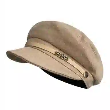 艾佳微 英伦风八角帽显脸小日系大头围百搭 毛呢 贝雷帽 男女同款情侣款