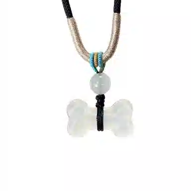 乃瑭 【吃定你了】天生一对猫耳朵猫头骨头 高品质新中式 浪漫甜蜜小众创意百搭 岫玉 项链 男女同款情侣款