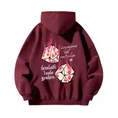 吉姆沃克卫衣 韩版潮流骰子印花连帽