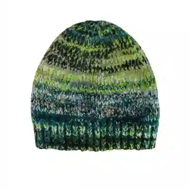 北极绒 秋冬季小众渐变条纹多巴胺彩色盆帽保暖护耳显脸小 涤纶 绒线帽 男女同款情侣款