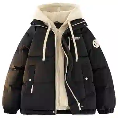 PRESSURE Basic Retro Hooded Puffer Jacket