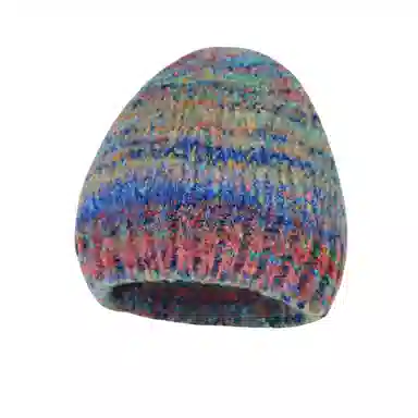 北极绒 秋冬季小众渐变条纹多巴胺彩色盆帽保暖护耳显脸小 涤纶 绒线帽 男女同款情侣款